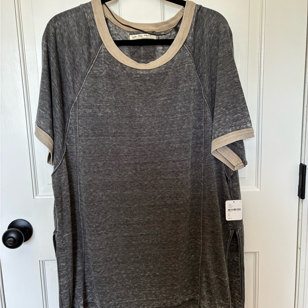 FP Movement by Free People Charcoal Short Sleeve Tunic